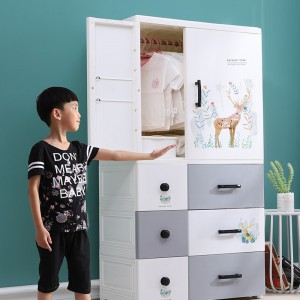 60 multifunctional baby storage plastic cartoon cabinet