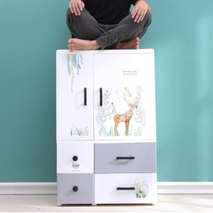 60 multifunctional baby storage plastic cartoon cabinet