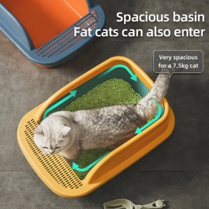 6201 Opening plastic convenient cat litter basin