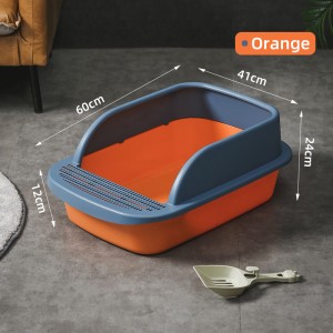 6201 Opening plastic convenient cat litter basin