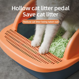 6201 Opening plastic convenient cat litter basin