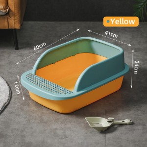 6201 Opening plastic convenient cat litter basin