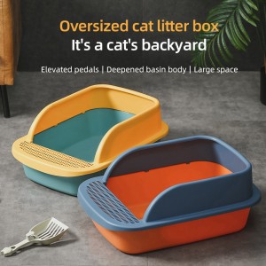 6201 Opening plastic convenient cat litter basin