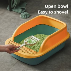 6201 Opening plastic convenient cat litter basin