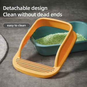 6201 Opening plastic convenient cat litter basin