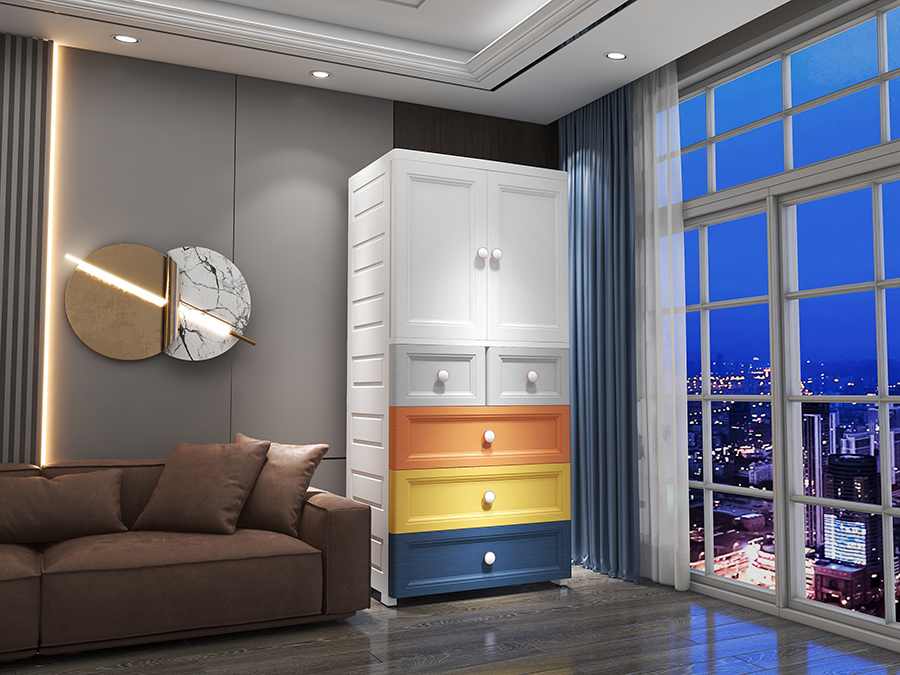 70 Morandi multifunctional combination storage plastic cabinet (12)