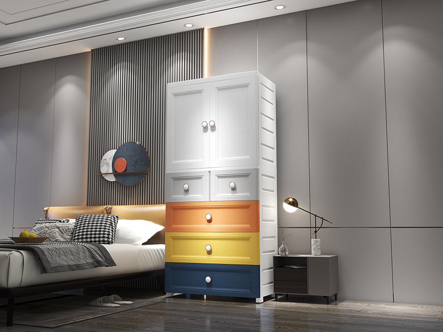 70 Morandi multifunctional combination storage plastic cabinet (2)