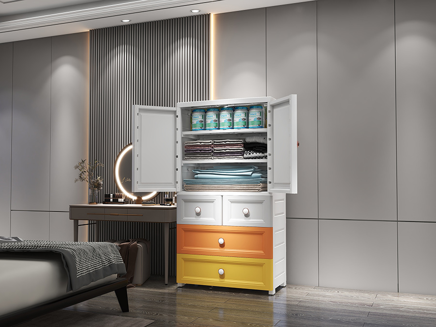 70 Morandi multifunctional combination storage plastic cabinet (3)