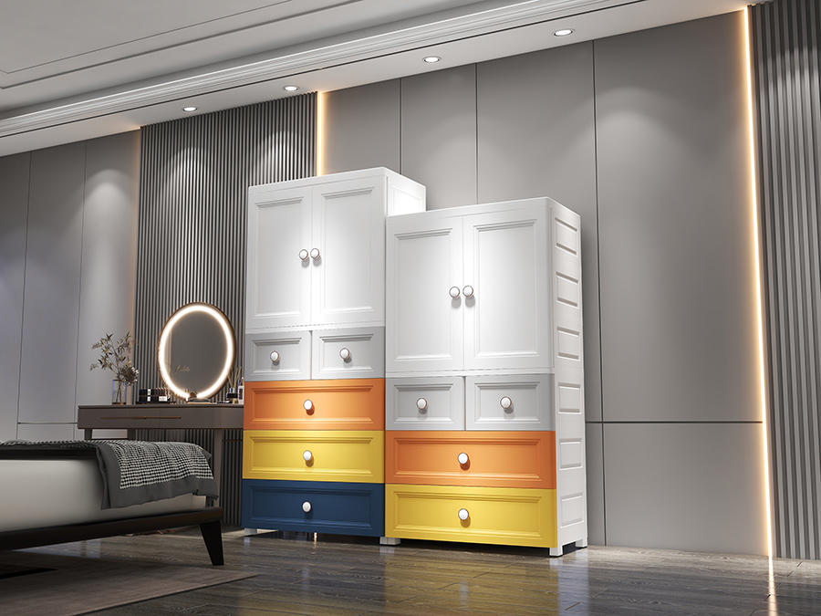 70 Morandi multifunctional combination storage plastic cabinet (9)