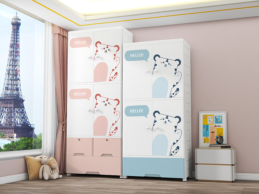 70 Pink Blue Tiger multifunctional kombinasyon storage plastic cabinet (10)