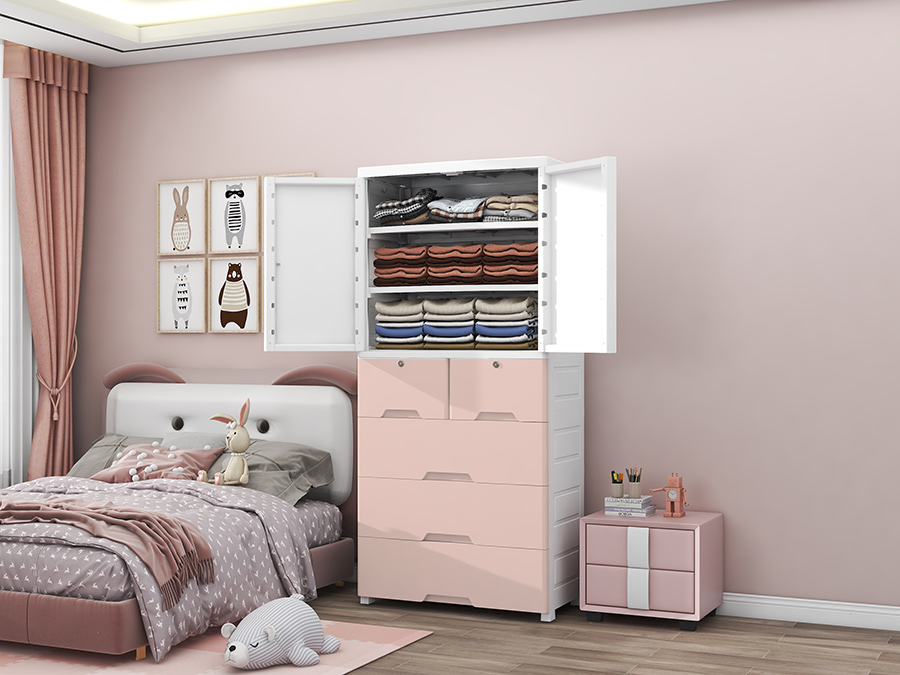 70 Pink Blue Tiger multifunctional kombinasyon storage plastic cabinet (11)