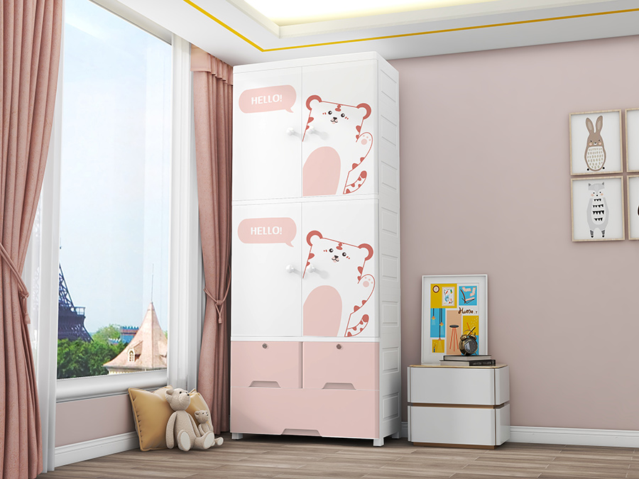 70 Pink Blue Tiger multifunctional kombinasyon storage plastic cabinet (5)