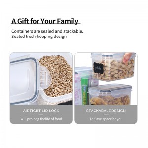 EK35 transparent storage sealed and stackable plastic box