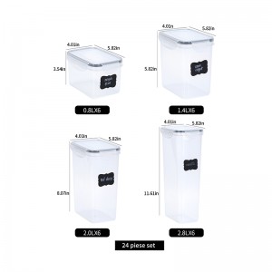 EK36 transparent storage sealed and stackable plastic box