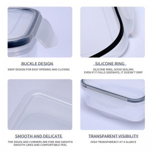 EK19 transparent sealed food storage plastic box