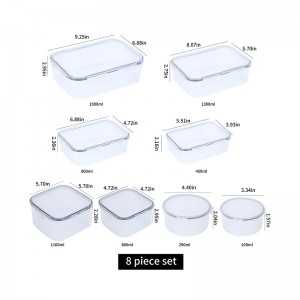 EK25 transparent sealed food storage plastic box