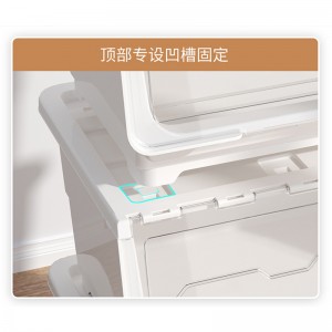 Folding stackable convenient storage plastic box