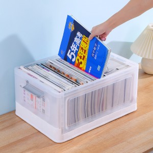 Folding storage plastic transaparent box