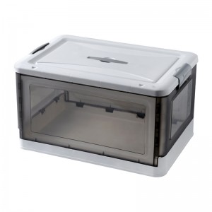 Folding storage plastic transaparent box