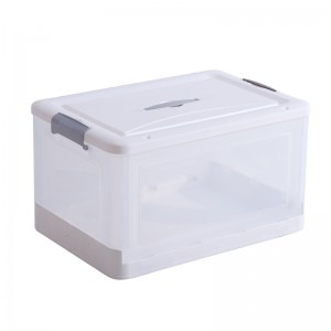 Folding storage plastic transaparent box