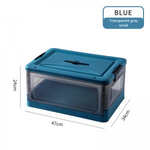 Folding storage plastic transaparent box