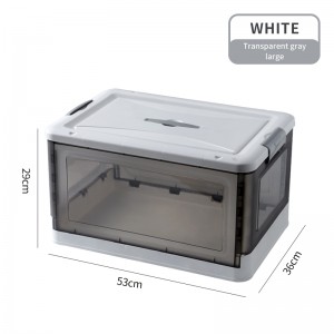 Folding storage plastic transaparent box