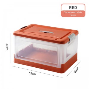 Folding storage plastic transaparent box