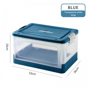 Folding storage plastic transaparent box