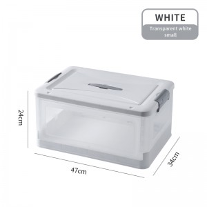 Folding storage plastic transaparent box