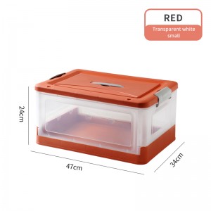 Folding storage plastic transaparent box