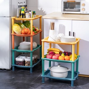 Morandi plastic large capacity shelf