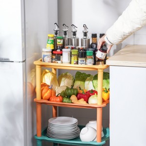 Morandi plastic large capacity shelf