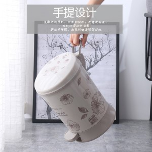 Multifunctional pattern design plastic trash can