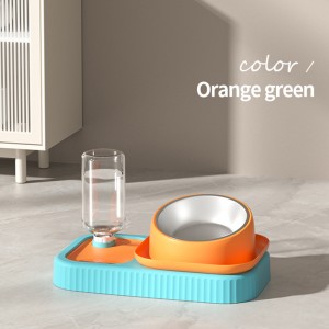 Multifunctional plastic combination cat bowl