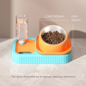 Multifunctional plastic combination cat bowl