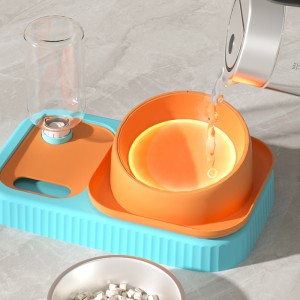 Multifunctional plastic combination cat bowl