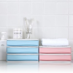 Multilayer cosmetics plastic storage box 04