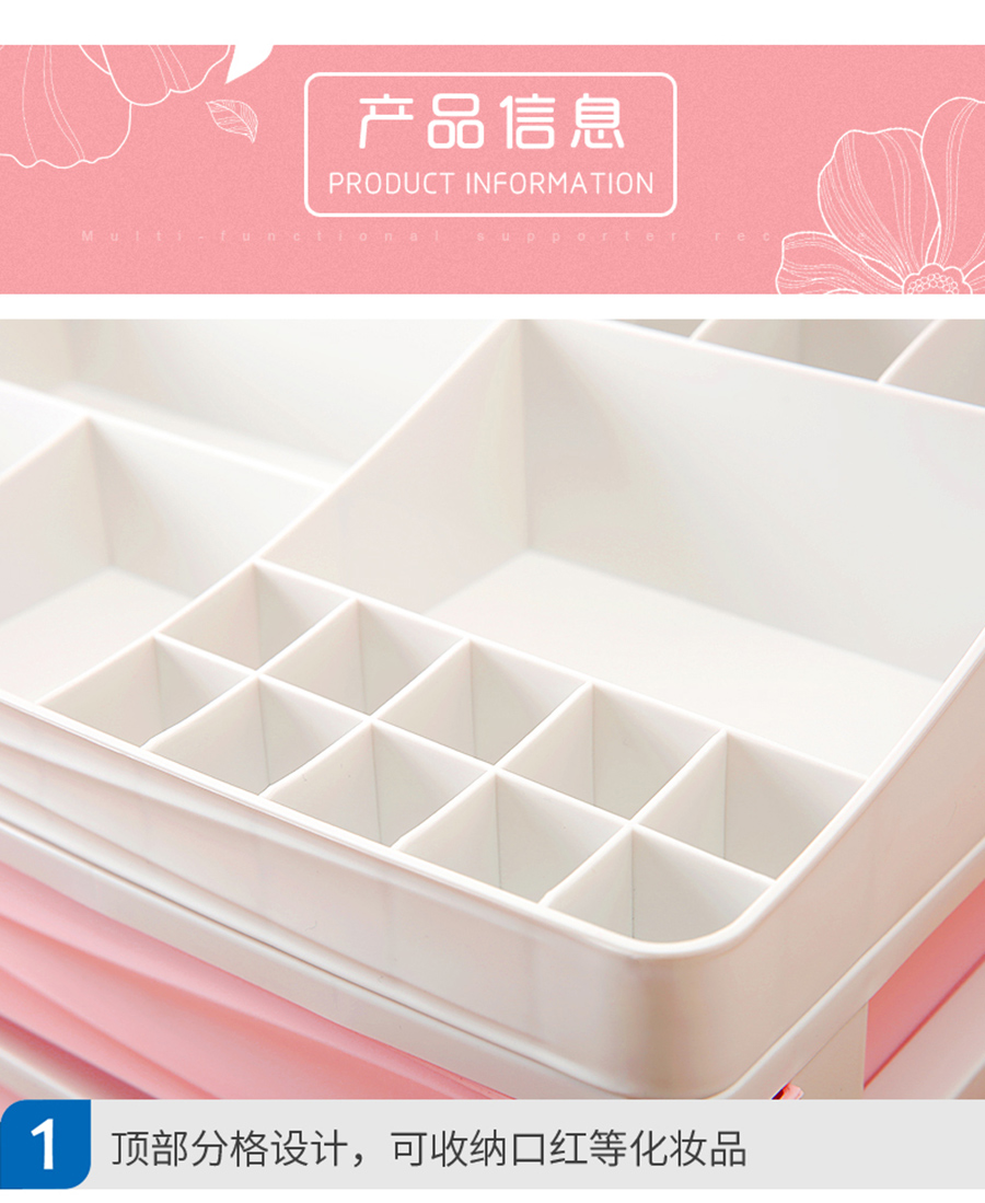 Multilayer cosmetics plastic storage box (15)