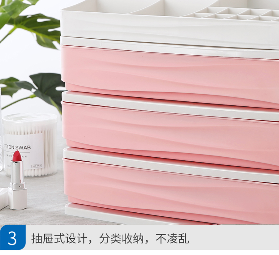 Multilayer cosmetics plastic storage box (17)