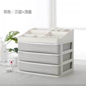 Multilayer cosmetics plastic storage box 02