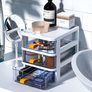 Multilayer drawer transparent plastic storage box