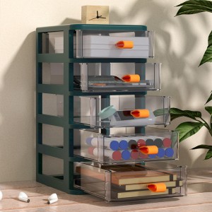 Multilayer drawer transparent plastic storage box