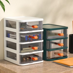 Multilayer drawer transparent plastic storage box