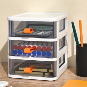 Multilayer drawer transparent plastic storage box