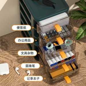 Multilayer drawer transparent plastic storage box