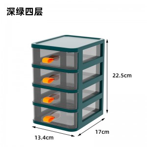 Multilayer drawer transparent plastic storage box