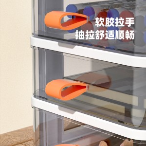 Multilayer drawer transparent plastic storage box