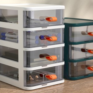 Multilayer drawer transparent plastic storage box