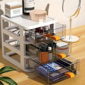 Multilayer drawer transparent plastic storage box