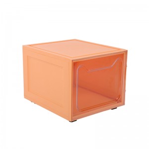 Multilayer storage plastic transparent stackable cabinet